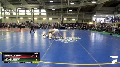 165 lbs Semifinal - Nathan Lackman, Rhode Island College vs Michael Angers, Castleton University