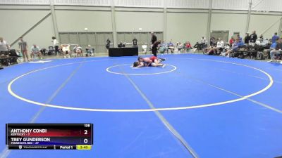 138 lbs 2nd Wrestleback (16 Team) - Anthony Condi, Kentucky vs Trey Gunderson, Minnesota Red