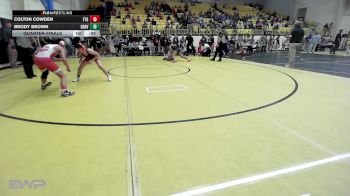 106 lbs Quarterfinal - Colton Cowden, Fort Gibson vs Brody Brown, GRAVETTE