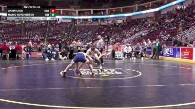 172 lbs First Round - Gavin Cole, Council Rock South vs Mario Hutcherson, Kiski Area
