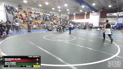 144 lbs Cons. Round 5 - Brandon Allen, Adelanto vs Seth Parry, Newport Harbor