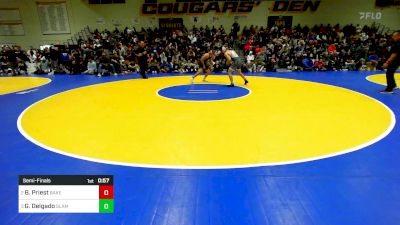 160 lbs Semifinal - Beau Priest, Bakersfield vs Gabriel Delgado, SLAM Academy (NV)