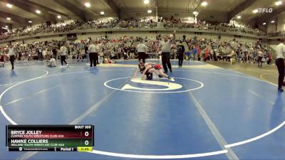 80 lbs Cons. Round 2 - Bryce Jolley, Clinton Youth Wrestling Club-AAA vs Hawke Colliers, Willard Youth Wrestling Club-AAA