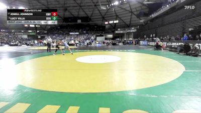 Girls 3A 105 lbs Cons. Round 3 - Lucy Villa, Evergreen (Vancouver) (Girls) vs Jonell Johnson, Federal Way (Girls)