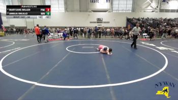 58 lbs Cons. Semi - Amelia DeLillo, Washingtonville Wizards Wrestling vs MaryJane Miller, Penn Yan Wrestling Club
