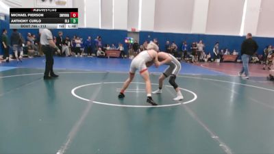 113 lbs Champ. Round 2 - Anthony Curlo, Blair Academy vs Michael Pierson, Smyrna