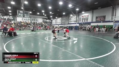 132 lbs Quarterfinal - Zach Stout, Great Oak vs Parker Ayala, Murrieta Valley