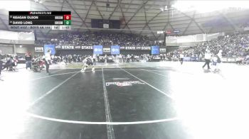 Boys 4A 144 lbs Champ. Round 1 - David Long, Kentwood vs Keagan Olson, North Creek