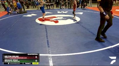 84 lbs Quarterfinal - Helton Spilski, Wright Gladiators Wrestling Club vs Brogan Gold, Riverton USA Wrestling