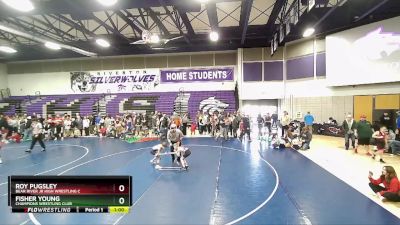 66 lbs Cons. Round 5 - Roy Pugsley, Bear River Jr High Wrestling C vs Fisher Young, Champions Wrestling Club