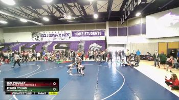 66 lbs Cons. Round 5 - Roy Pugsley, Bear River Jr High Wrestling C vs Fisher Young, Champions Wrestling Club