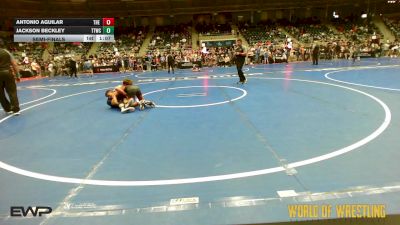96 lbs Semifinal - Antonio Aguilar, The Valley WC vs Jackson Beckley, Team Tulsa Wrestling Club