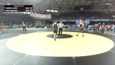 Boys 1B/2B 150 Cons. Round 2 - Beau Brenner, Okanogan vs Gabriel Carey, Davenport