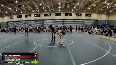 100 lbs Round 2 (8 Team) - Declan Defriest, Virginia Patriots vs Ethan Halstead, Warhawks Wrestling