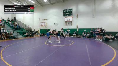 215 lbs Round 4 (6 Team) - Kreed Kuntz, Wheatland vs Cinch Dalton, Cody