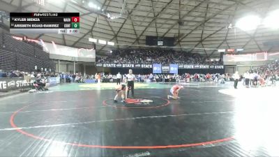 Girls 2A 105 lbs Champ. Round 2 - Arisbeth Rojas-Ramirez, Centralia (Girls) vs Kyler Menza, Washington (Girls)