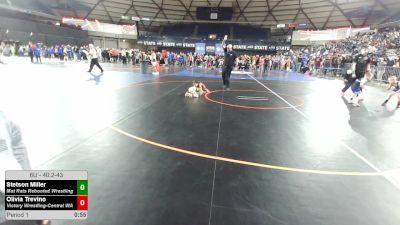 40.2-43 lbs Quarters - Stetson Miller, Mat Rats Rebooted Wrestling vs Olivia Trevino, Victory Wrestling-Central WA