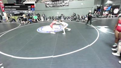95 lbs Aaliyah Cordero, LAWA - Los Angles Wrestling Association vs Sophia Zubia, IEWA - Inland Empire Wrestling Association
