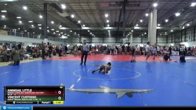 45 lbs Semis (4 Team) - Annigail Little, NORTH CAROLINA WRESTLING FACTORY - BLUE vs Vincent Custodio, GREAT BRIDGE WRESTLING CLUB