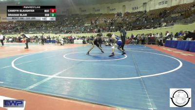 101 lbs Consi Of 16 #1 - Camdyn Slaughter, Mustang Middle School vs Graham Blair, Berryhill High School