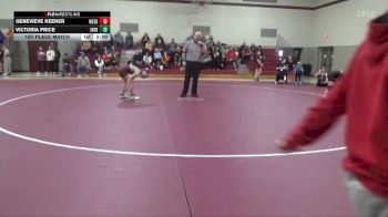 108-114 lbs 1st Place Match - Genevieve Keener, West Delaware Girls vs Victoria Price, Independence Girls