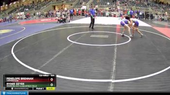 100 lbs Cons. Semi - Ryder Geyer, Roseburg Mat Club/Umpqua Valle vs Penelope Brennan, Cornerstone