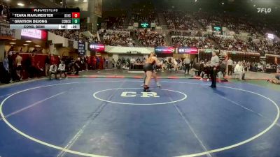 G - 235 lbs Cons. Semi - Grayson DeJong, Custer Co. (Miles City) Girls vs Teaka Mahlmeister, Billings Senior High School Girls