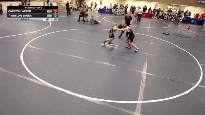 10U - 105 lbs Cons. Semis - Carston Weber, Minnesota vs Waylon Enger, St. Francis Gladiators Wrestling Club