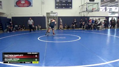 165 lbs Cons. Round 1 - Matthew Bartlett, Corban University vs Richard Motas, Vanguard University