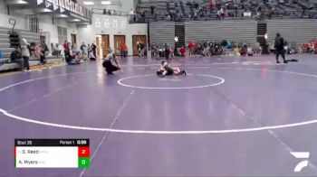 46-50 lbs Cons. Round 1 - Sawyer Reed, Midwest Xtreme Wrestling vs Ayden Myers, Boonville Wrestling Club