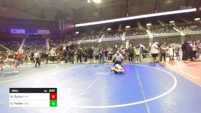 46 lbs Semifinal - Nalu Sylva, Sturgis Youth WC vs Greyson Potter, Green River Grapplers