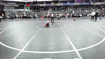 53 lbs Quarterfinal - Remington Lederer, Prescott Valley BigHorns vs Pryce Patton, Madill Takedown Club