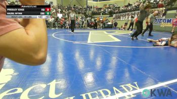 40 lbs Rr Rnd 4 - Presley Edge, Piedmont vs Hazel Wynn, El Reno Wrestling Club