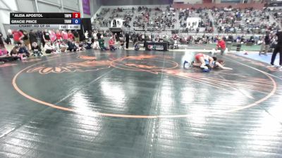 57 kg Champ. Rd Of 64 - Aleia Apostol, Titan Mercury / Poway RTC vs Gracie Price, Thunder Ridge Outlaws Wrestling Club