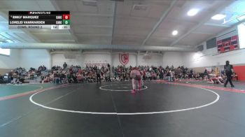 145 lbs Cons. Round 2 - Lorelei VanIwarden, Canon City vs Emily Marquez, Canon City