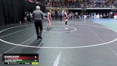 132G Quarterfinal - Allison Oestreich, Lathrop Wrestling vs Summer Boling, Ketchikan High School