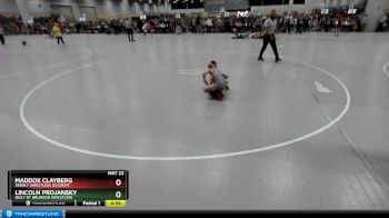 62 lbs Quarterfinal - Maddox Clayberg, Sebolt Wrestling Academy vs Lincoln Projansky, Built By Brunson Wrestling