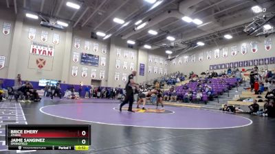 113 lbs Cons. Round 5 - Brice Emery, Athens vs Jaime Sanginez, Springfield