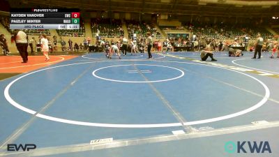 75 lbs 3rd Place - Kayden Vanover, Claremore Wrestling Club vs Paizley Minter, Wagoner Takedown Club
