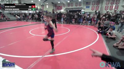 46 lbs Rr Rnd 1 - Ryan Chupp, Bartlesville Wrestling Club vs Stetson Manuel, Newkirk Takedown Club