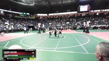 74 lbs Cons. Round 3 - Colton Snyder, WSW1 vs Ryder Archer, MYV2