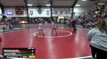 Round 1 - Novalee Walker, Keokuk Kids Wrestling Club vs Khayla Dunn, Fort Madison Wrestling Club