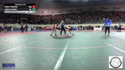 200 lbs Round Of 16 - Molly Burton, Yukon Middle School Girls vs Mikyla White, Hilldale