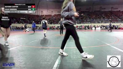 175 lbs Round Of 16 - Kayden Carter, Mary Golda Ross Middle School vs Lilah Deering, Broken Arrow Girls Junior High