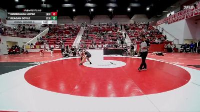 JH 126 lbs Cons. Round 5 - Reagan Doyle, Stillwater JH vs Ezmeralda Lopez, Lawton JH