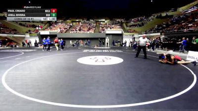 128 lbs Consi Of 16 #1 - Paul Criado, McLane vs Joell Rivera, Highland HS