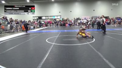 120 lbs Cons. Round 2 - Cristabella Magana, Wakeeney Wrestling Club vs Sierra Loader, Caney Valley