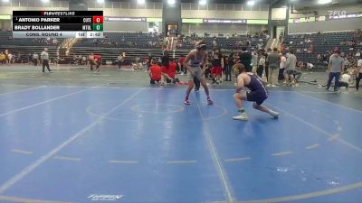 157 lbs Cons. Round 4 - Antonio Parker, Cumberland (Tenn.) vs Brady Bollander, James Madison University Wc