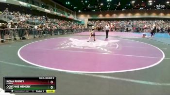 100 lbs Cons. Round 2 - Kona Rigney, Lassen vs Cortanie Hendry, La Pine