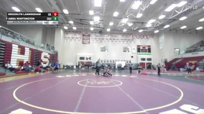 110 lbs 5th Place Match - Brooklyn Lanningham, Columbia vs Amea Whittington, Caldwell